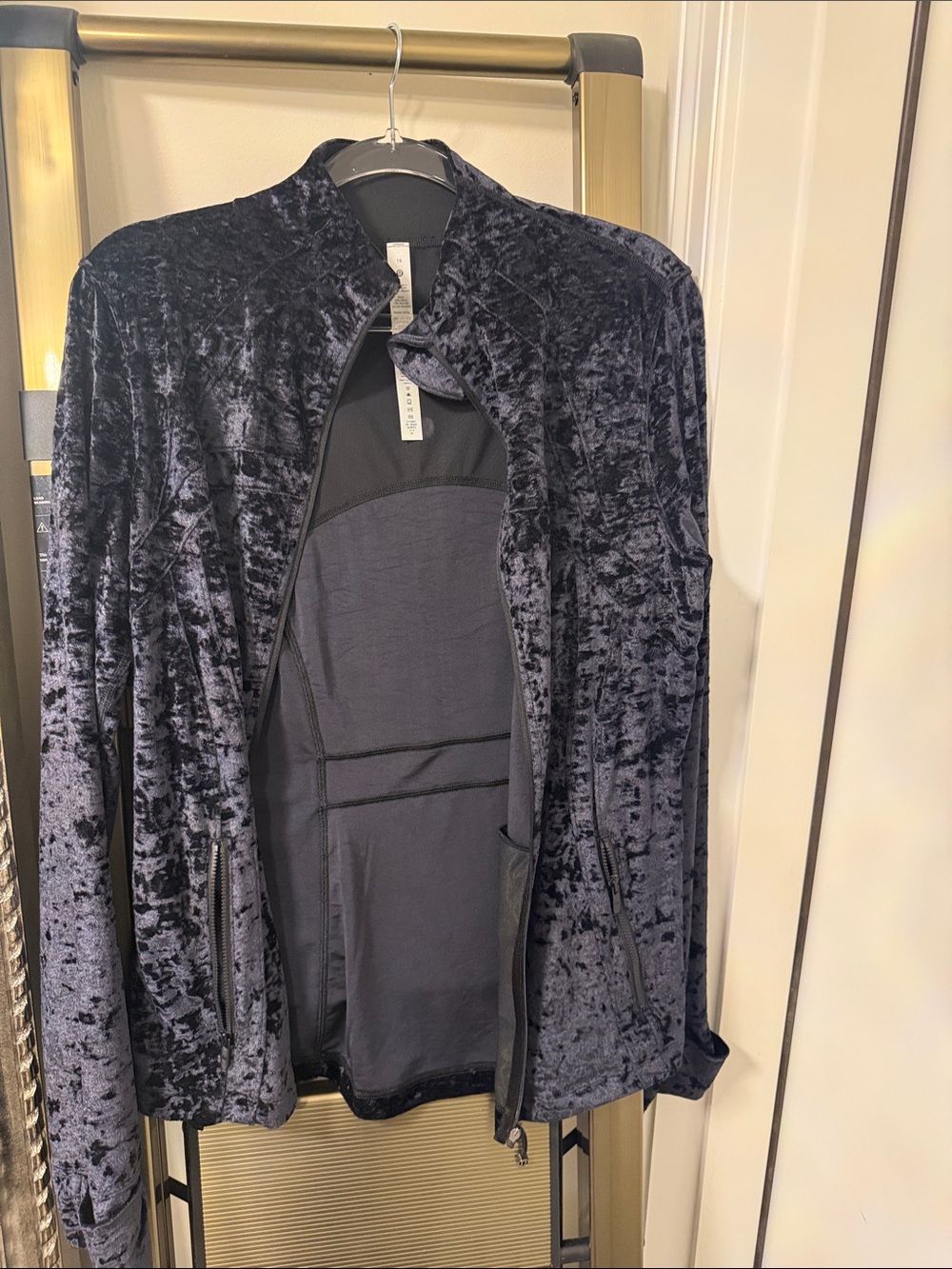 lululemon athletica Navy Crushed Velvet define Jacket